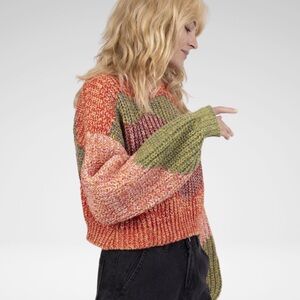 Vibrant Multicolor Women's Knit Sweater